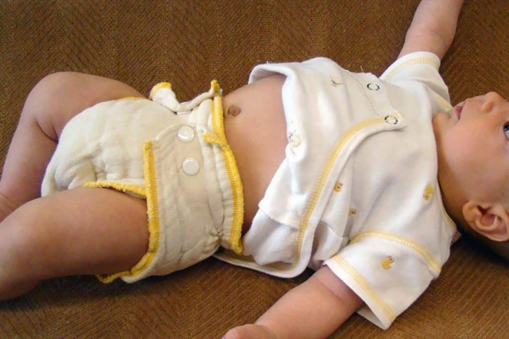 GMD Fitted Diaper on a Baby