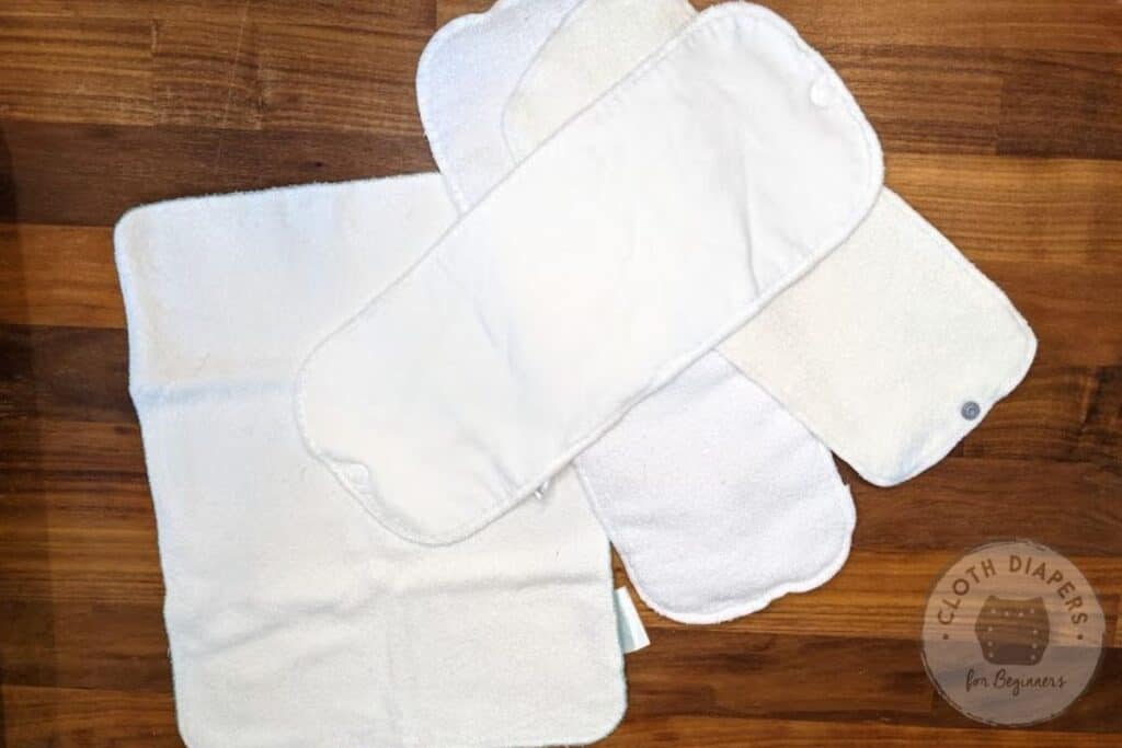 Several Standard Cloth Diaper Inserts.