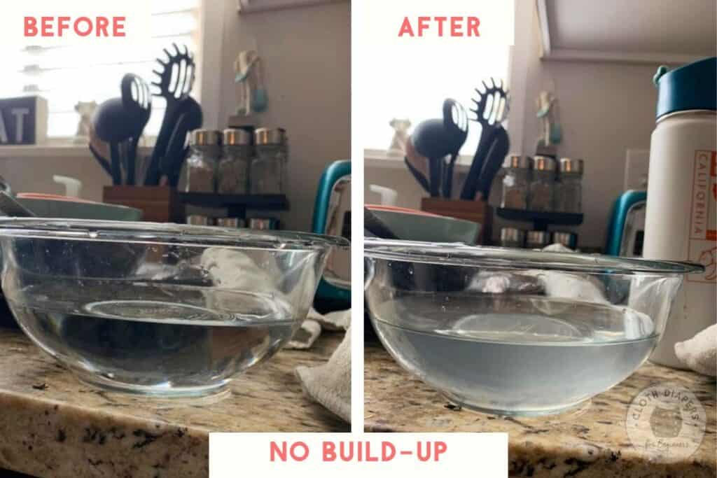 Cloth Diaper Swoosh Test with No Detergent Buildup