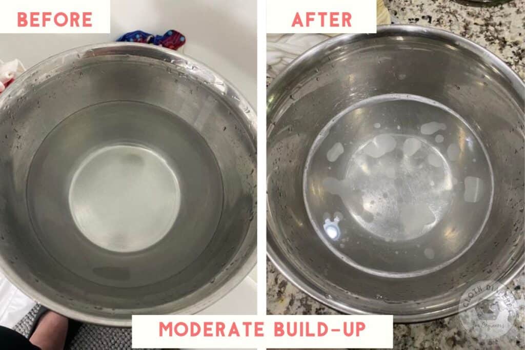 Cloth Diaper Swoosh Test with Detergent Buildup.