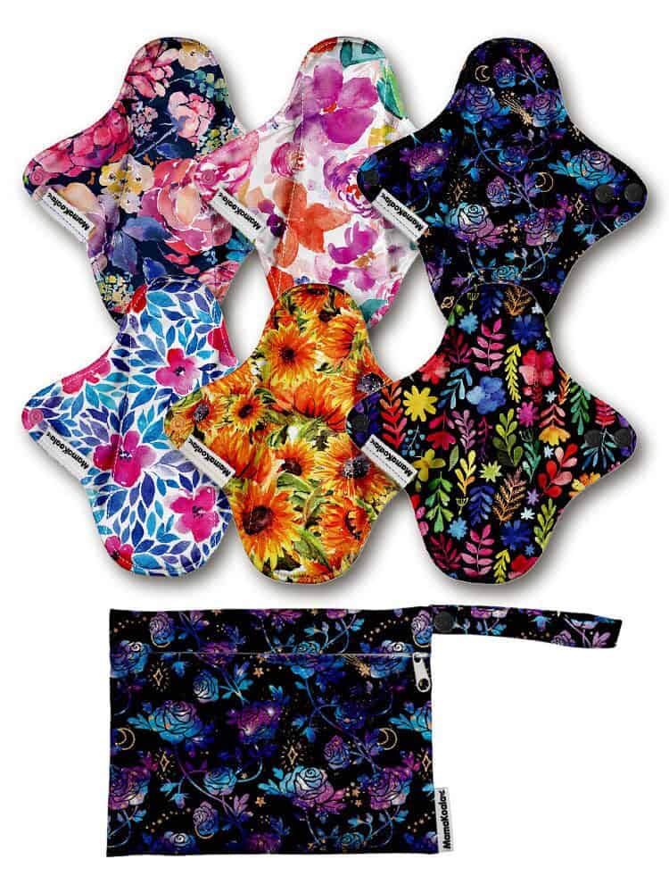 Mama Koala Reusable Menstrual Pads For Women - 6 Packs